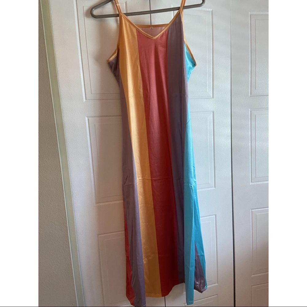 New Stripes long pajama gown